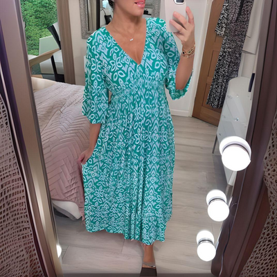Astrid - Boho Printed Dress