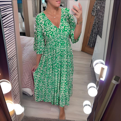 Astrid - Boho Printed Dress