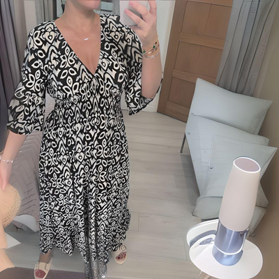 Astrid - Boho Printed Dress