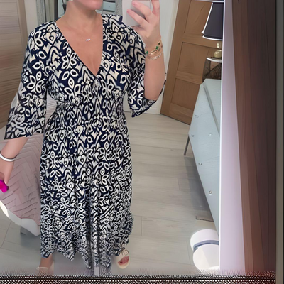 Astrid - Boho Printed Dress