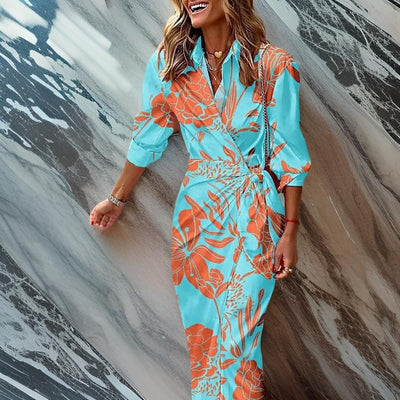 Amira - Wrap Print Dress