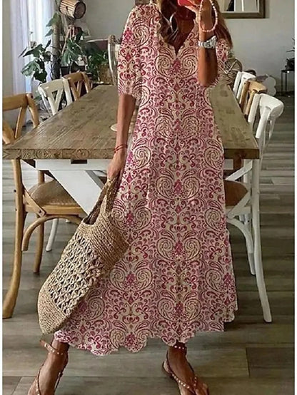 Sidsel - Elegant Boho Dress with Tummy Coverage